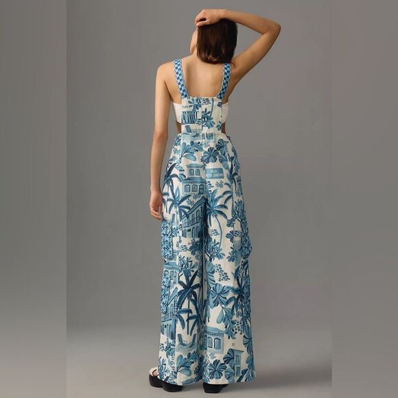 FARM Rio Printed Overalls NWT - Picture 2 of 9